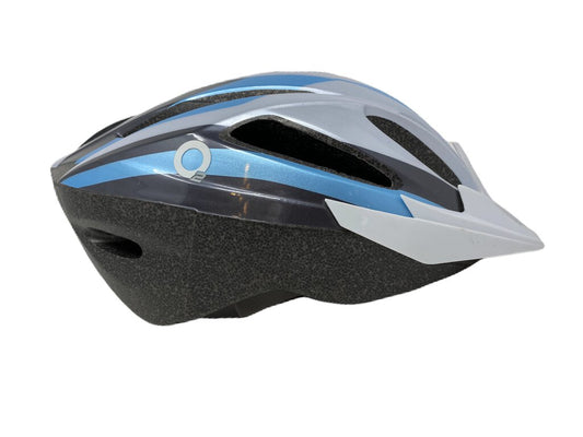 Bike Helmet, Blue/Silver, XL
