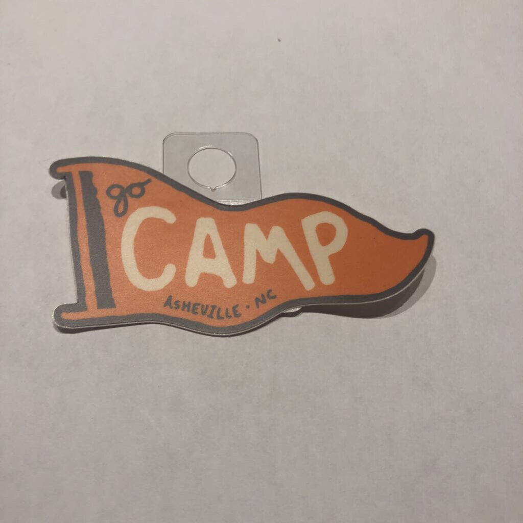 Go Camp Pennant, White/Orange