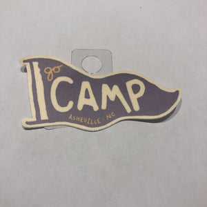 Go Camp Pennant, White/Purple