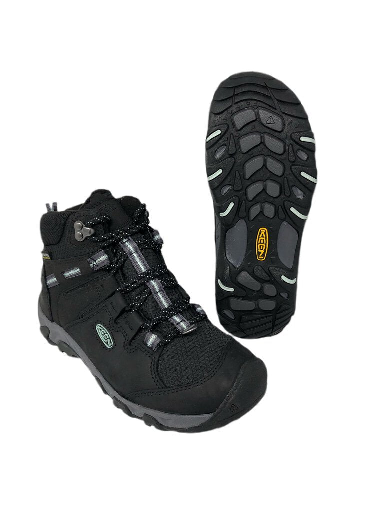 Keen Steens Leather Boot, Black, Men's 9